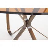 Stół szklany Lungo 120cm złoty Halmar | Salon, Jadalnia