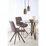 Stół szklany Lungo 120cm złoty Halmar | Salon, Jadalnia