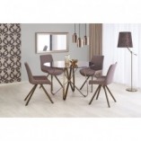 Stół szklany Lungo 120cm złoty Halmar | Salon, Jadalnia