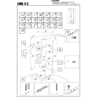 Szafa Lima 80cm Halmar | Dąb Sonoma / Biały - Sklep z meblami