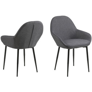 Krzesło tapicerowane Candis szare Actona | Komfortowy design