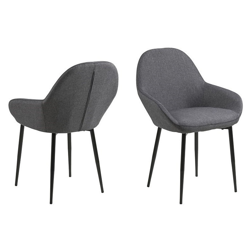 Krzesło tapicerowane Candis szare Actona | Komfortowy design