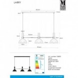 Lampa wisząca Larry III | Markslojd | Czarna, 3-punktowa