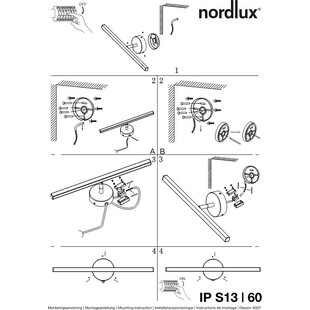 Kinkiet łazienkowy LED biały Nordlux | 60cm, IP44