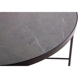 Stolik kawowy loft Tre 60cm Nordifra - Marmur i Czarny