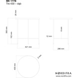 Stolik industrialny Nordifra Tre - Dąb/Czarny | Sklep mebli