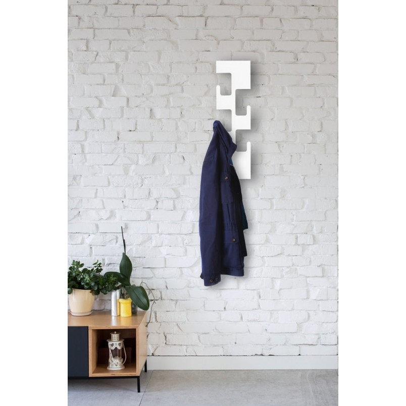 Wieszak ścienny Zip biały Intesi | Nowoczesny design