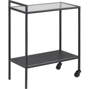 Barek szklany Actona Seaford 60cm | Czarny i Przezroczysty