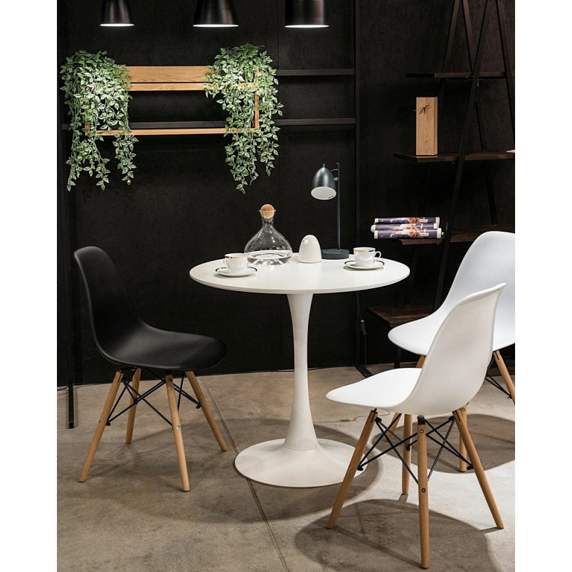 Stół okrągły biały Simplet Skinny 80cm - Elegancki design