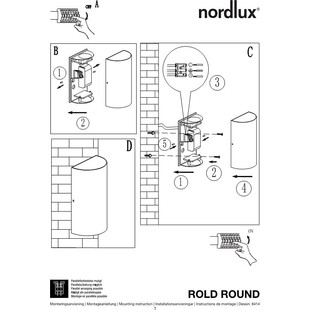 Kinkiet zewnętrzny Rold czarny Nordlux | Oświetlenie ogrodu
