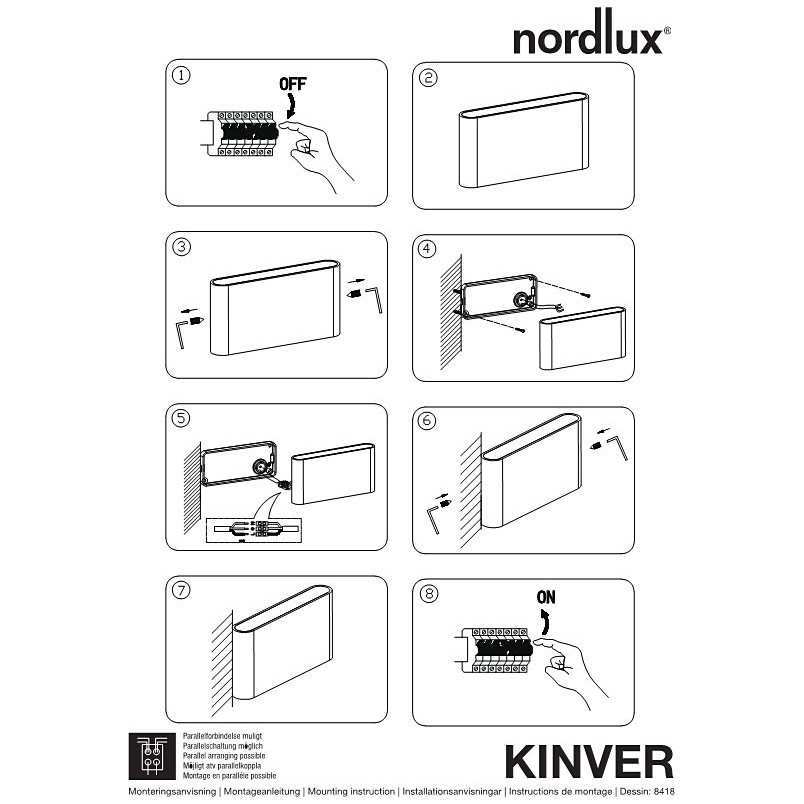 Kinkiet zewnętrzny Nordlux Kinver LED biały | Sklep z lampami