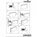 Kinkiet zewnętrzny Nordlux Kinver LED czarny | Oświetlenie elewacyjne