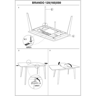 Stół rozkładany Brando Signal | Skandynawski design 120x80