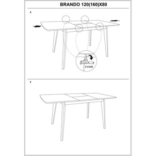 Stół rozkładany Brando Signal | Skandynawski design 120x80