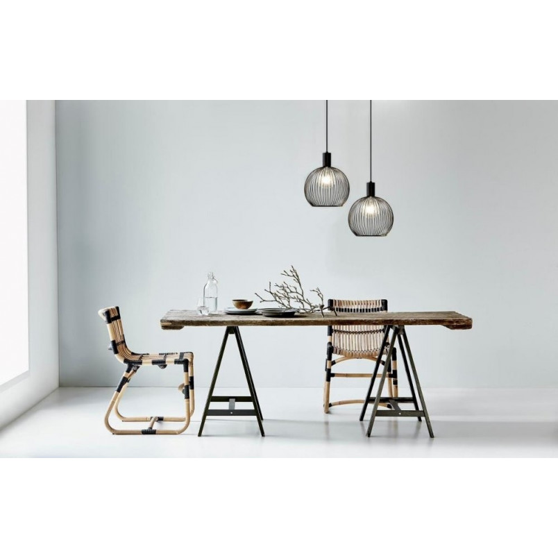 Lampa wisząca czarna AVER - Design For The People | Loftowa Kula