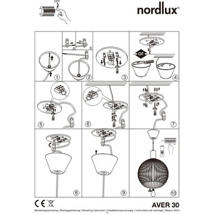 Lampa wisząca czarna AVER - Design For The People | Loftowa Kula