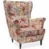 Stylowy Fotel tapicerowany angielski Lord Coral brązowy Signal do salonu i sypialni.