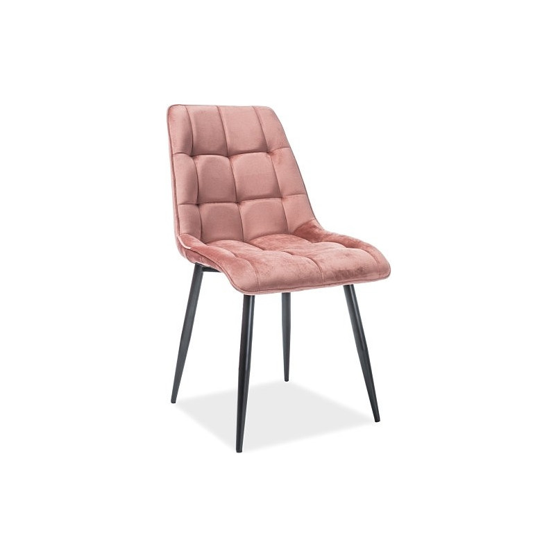 Krzesło welurowe Chic Velvet różowe Signal - Stylowy design!