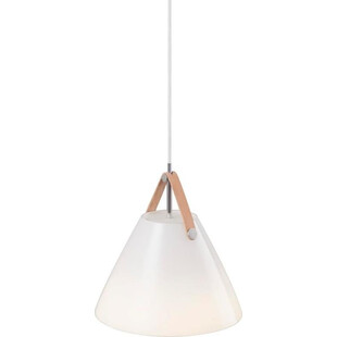 Lampa wisząca szklana skandynawska Strap 27 Biała marki Dftp
