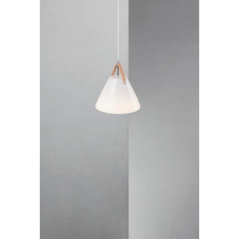 Lampa wisząca Strap - Skandynawski design, szkło, biała | Design For The People