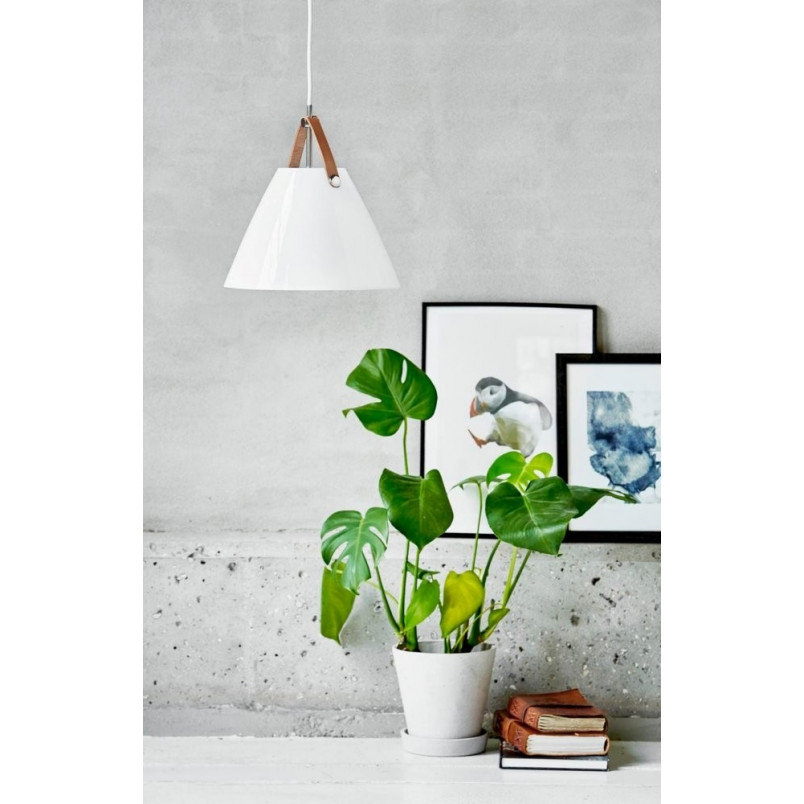 Lampa wisząca Strap - Skandynawski design, szkło, biała | Design For The People