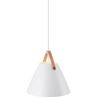Lampa wisząca szklana skandynawska Strap 27 Biała marki Dftp