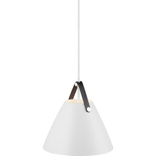 Lampa wisząca szklana skandynawska Strap 27 Biała marki Dftp