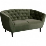 Sofa welurowa 2-os. Ria Actona | Zielony glamour