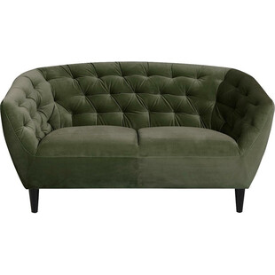 Sofa welurowa 2-os. Ria Actona | Zielony glamour