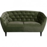 Sofa welurowa 2-os. Ria Actona | Zielony glamour