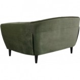 Sofa welurowa 2-os. Ria Actona | Zielony glamour
