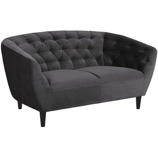 Sofa welurowa 2-os. Ria Actona | Szara, 150cm - Stylowy salon