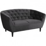 Sofa welurowa 2-os. Ria Actona | Szara, 150cm - Stylowy salon