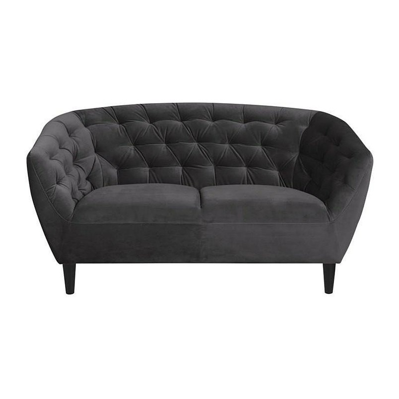 Sofa welurowa 2-os. Ria Actona | Szara, 150cm - Stylowy salon