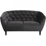 Sofa welurowa 2-os. Ria Actona | Szara, 150cm - Stylowy salon