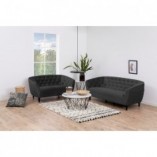 Sofa welurowa 2-os. Ria Actona | Szara, 150cm - Stylowy salon