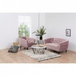 Sofa welurowa 2-os. Ria Actona | Różowa, 150cm - Stylowy Salon
