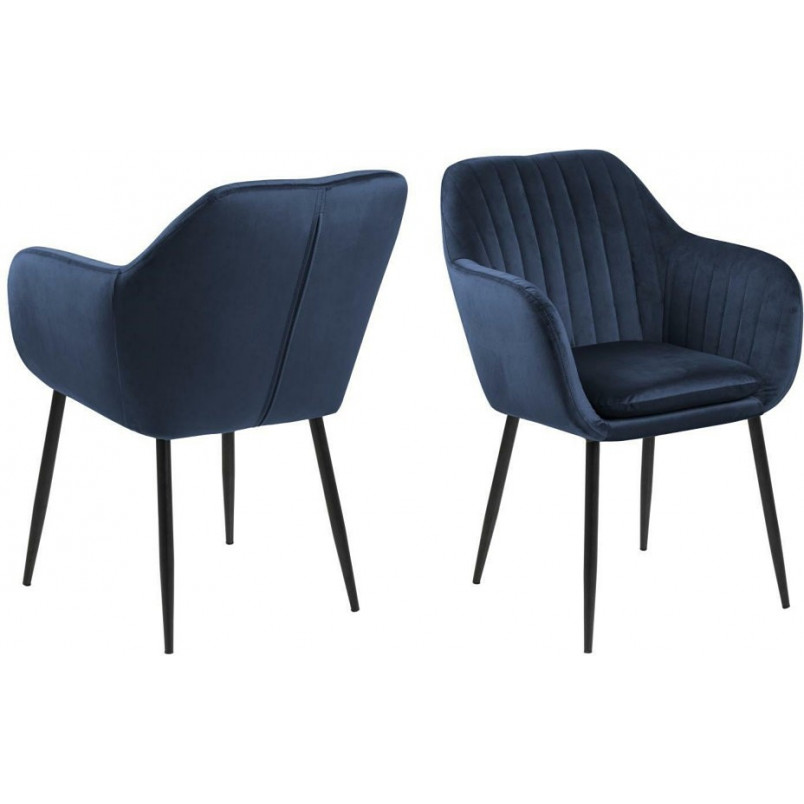 Krzesło welurowe Emilia Vic Black | Actona - Komfort i styl