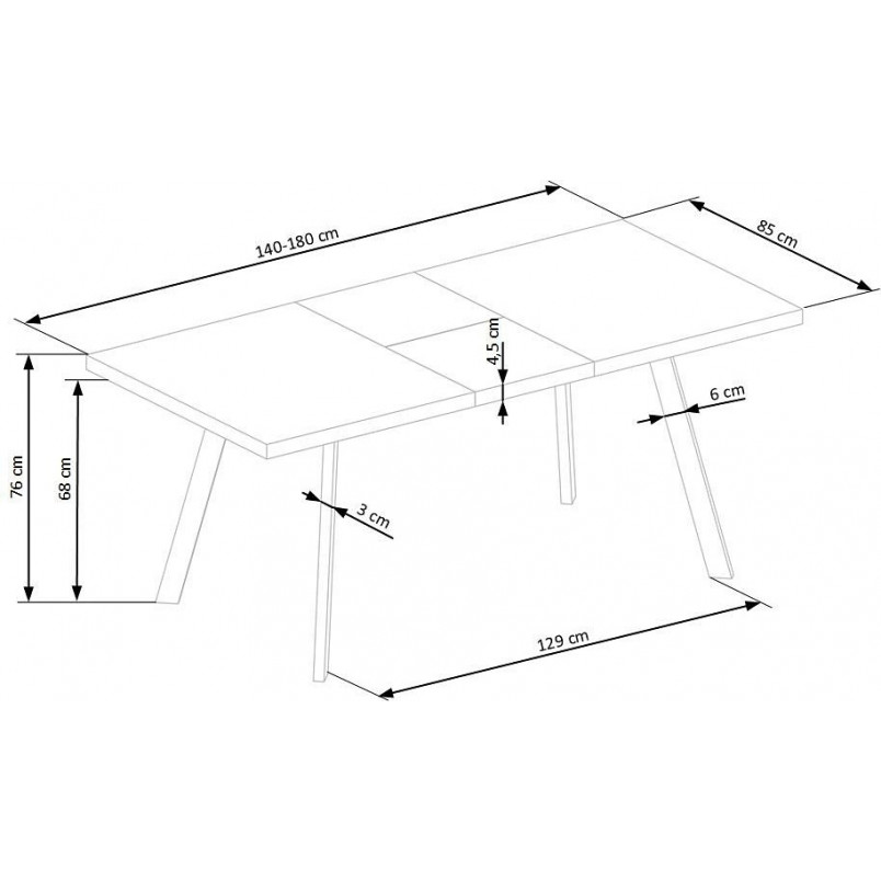 Stół rozkładany loft Berlin 140x85cm Halmar - Stylowy i funkcjonalny!