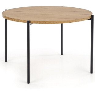 Stół okrągły loft Morgan 120cm Halmar - Dąb Złoty/Czarny
