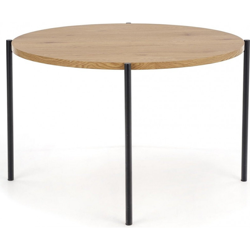Stół okrągły loft Morgan 120cm Halmar - Dąb Złoty/Czarny