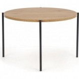 Stół okrągły loft Morgan 120cm Halmar - Dąb Złoty/Czarny