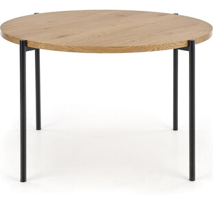 Stół okrągły loft Morgan 120cm Halmar - Dąb Złoty/Czarny