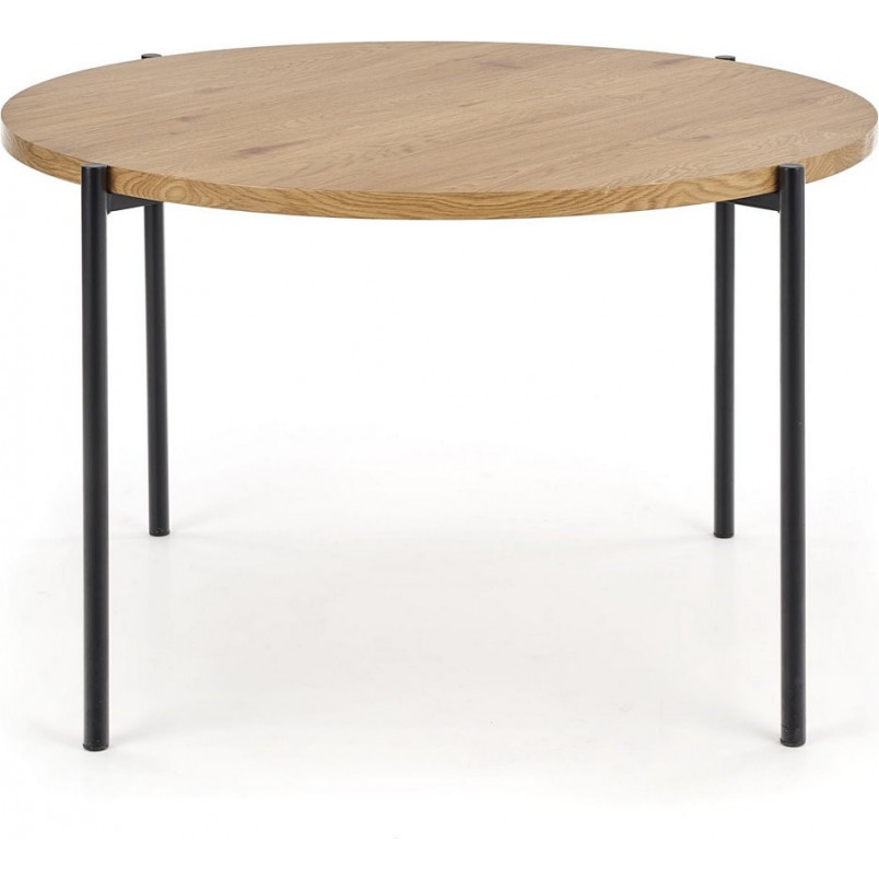 Stół okrągły loft Morgan 120cm Halmar - Dąb Złoty/Czarny