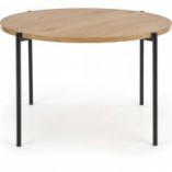 Stół okrągły loft Morgan 120cm Halmar - Dąb Złoty/Czarny