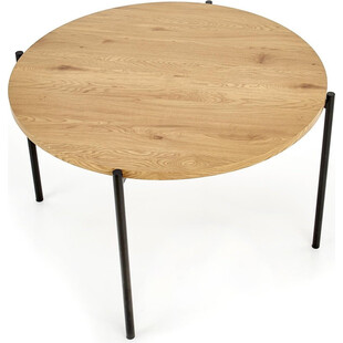 Stół okrągły loft Morgan 120cm Halmar - Dąb Złoty/Czarny
