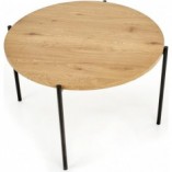 Stół okrągły loft Morgan 120cm Halmar - Dąb Złoty/Czarny