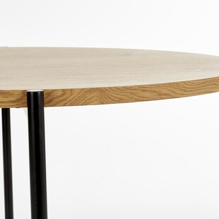Stół okrągły loft Morgan 120cm Halmar - Dąb Złoty/Czarny