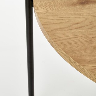 Stół okrągły loft Morgan 120cm Halmar - Dąb Złoty/Czarny