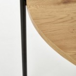 Stół okrągły loft Morgan 120cm Halmar - Dąb Złoty/Czarny
